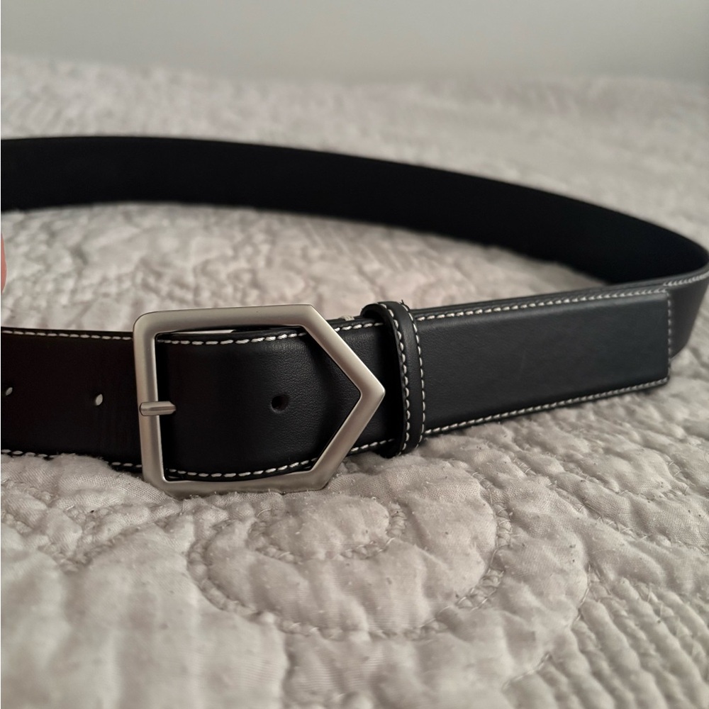 COS Men’s Leather Belt Black Size S